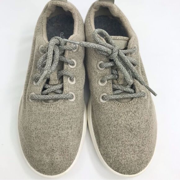 Allbirds Olive Green Wool Runner Lace Up Athletic Athleisure Women’s Sneakers - Picture 3 of 13